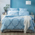 Renee Taylor Moroccan Quilt Cover Tufted Cotton Chenille Set Sky